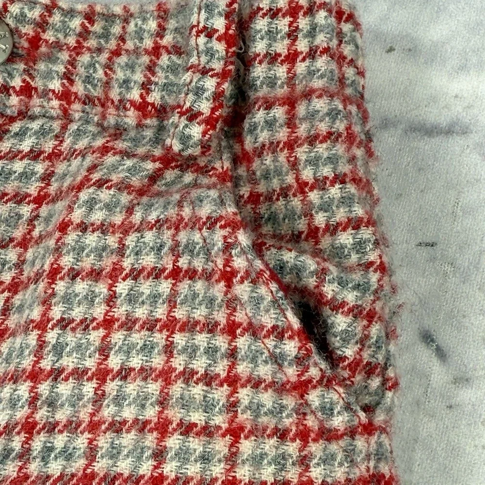 Vintage MAFRAT Italy Baby‎ 100% Wool Pants Size 0M Prince Of Wales Check Lined